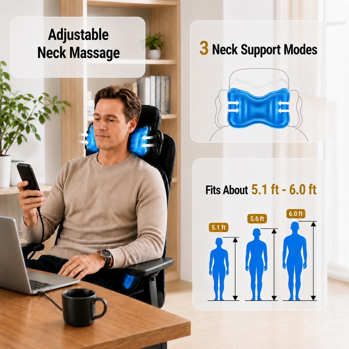 Shiatsu Back Massager with Heat E3683