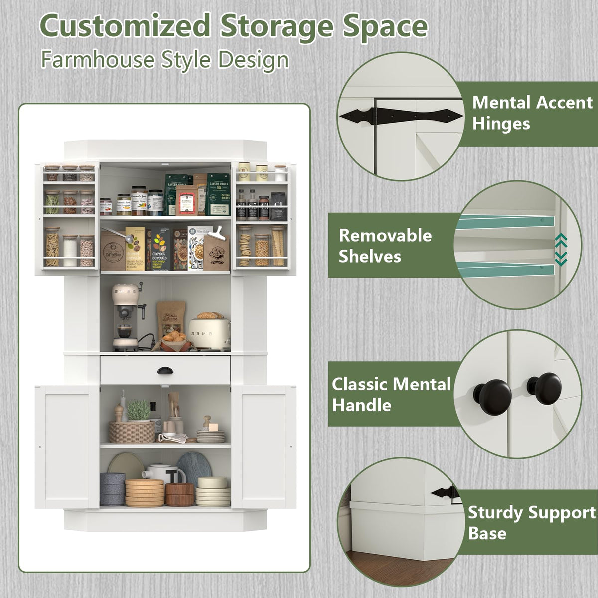 74" Corner Cabinet with Charging Station P20551