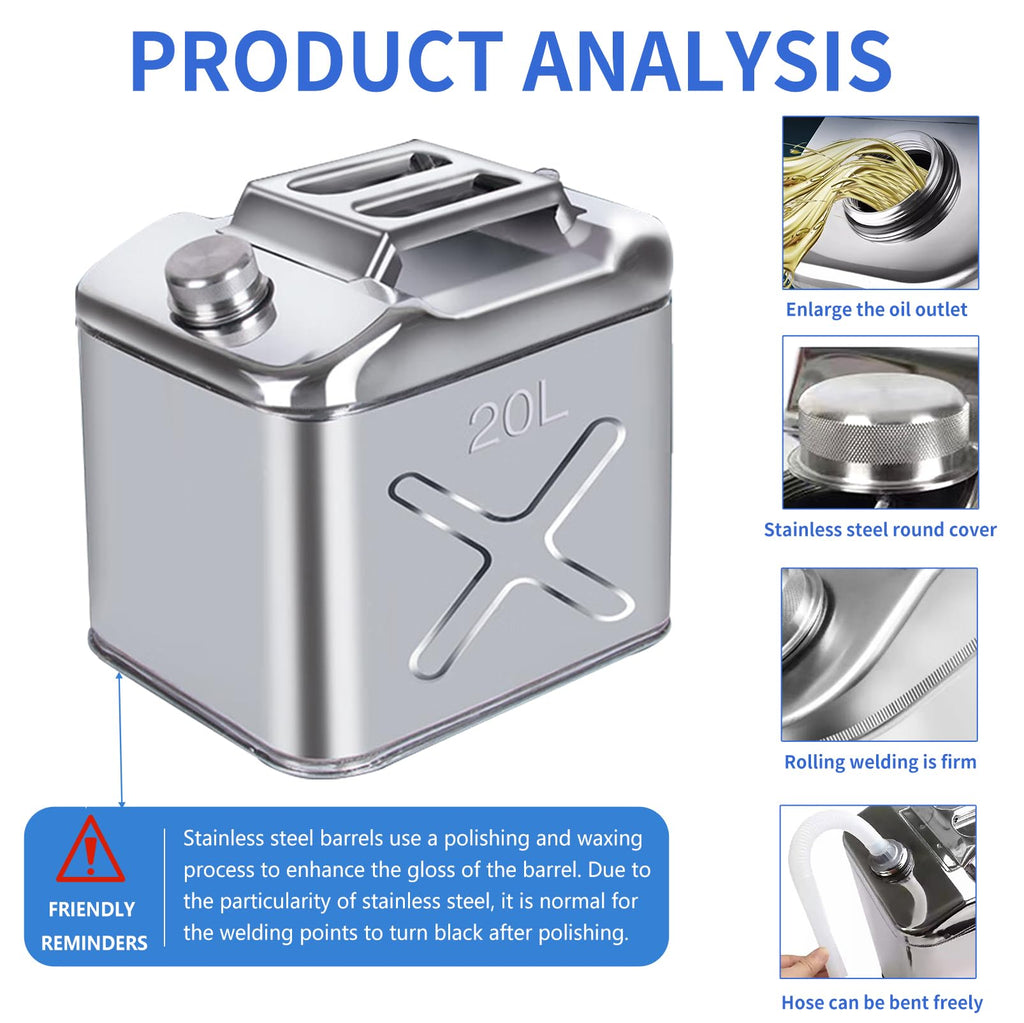 5 Gallon 304 Stainless Steel Water Container S237875