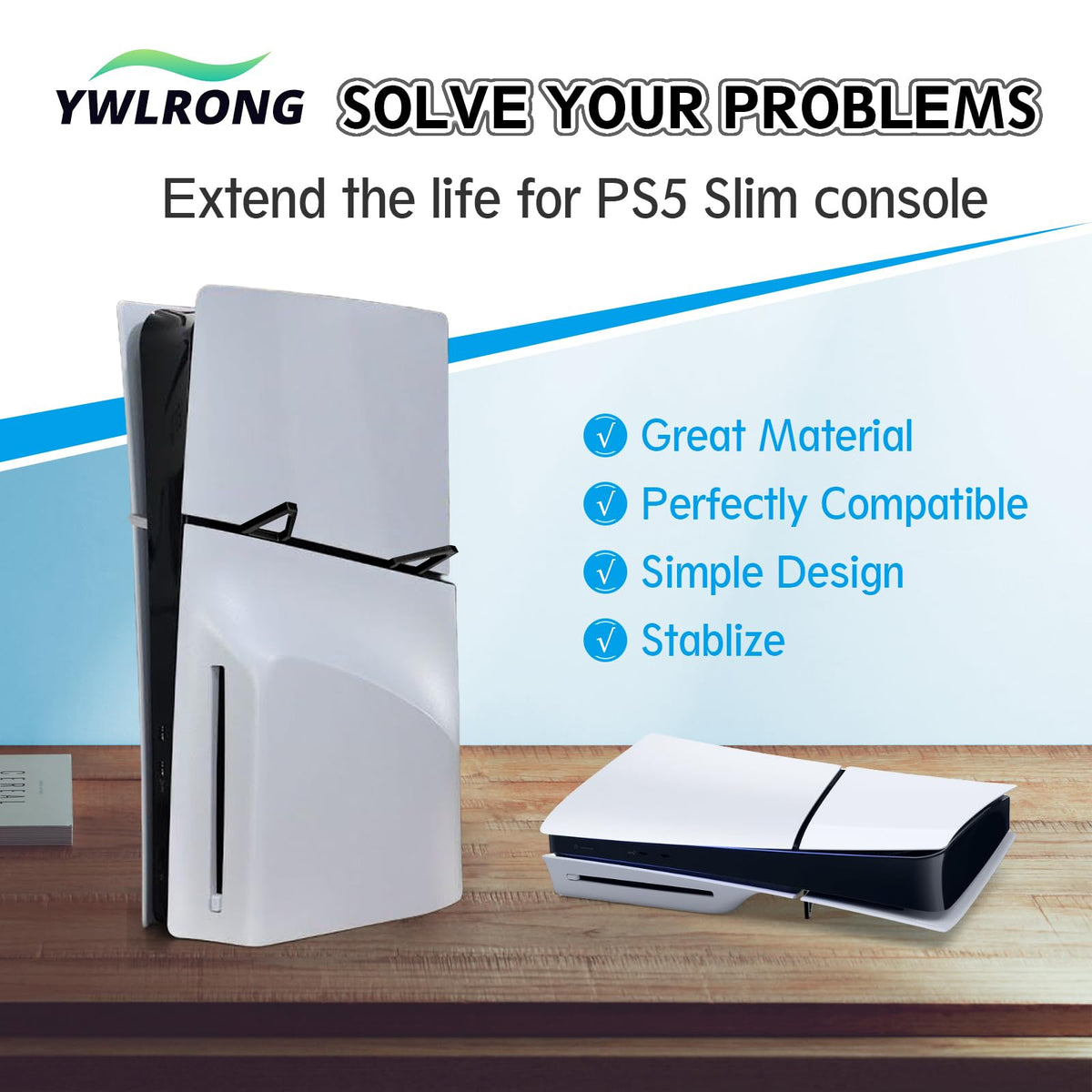 4Pcs Console Stand for PS5 Slim Z553