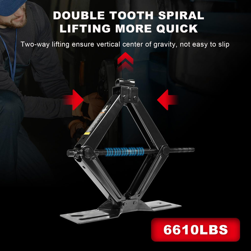 3 Ton Scissor Car Jack with Lug Wrench X4537