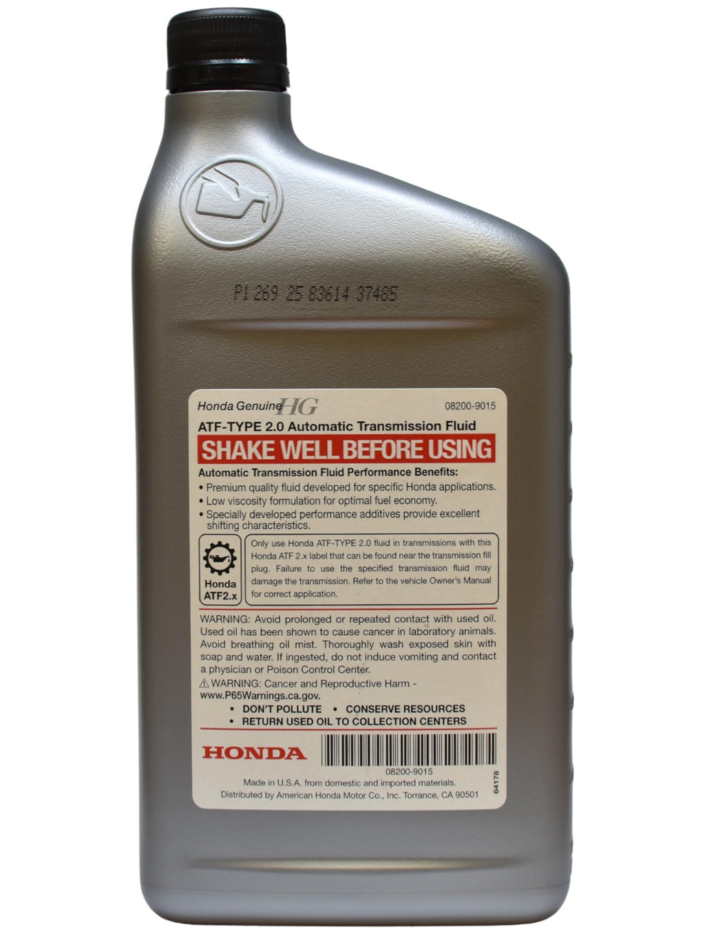 Automatic Transmission Fluid ATF-Type 2.0 1 Quart O880662