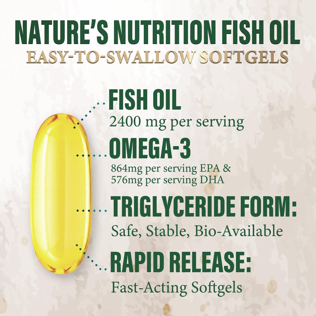 Omega 3 Fish Oil 2400mg 120 Softgels Q356249