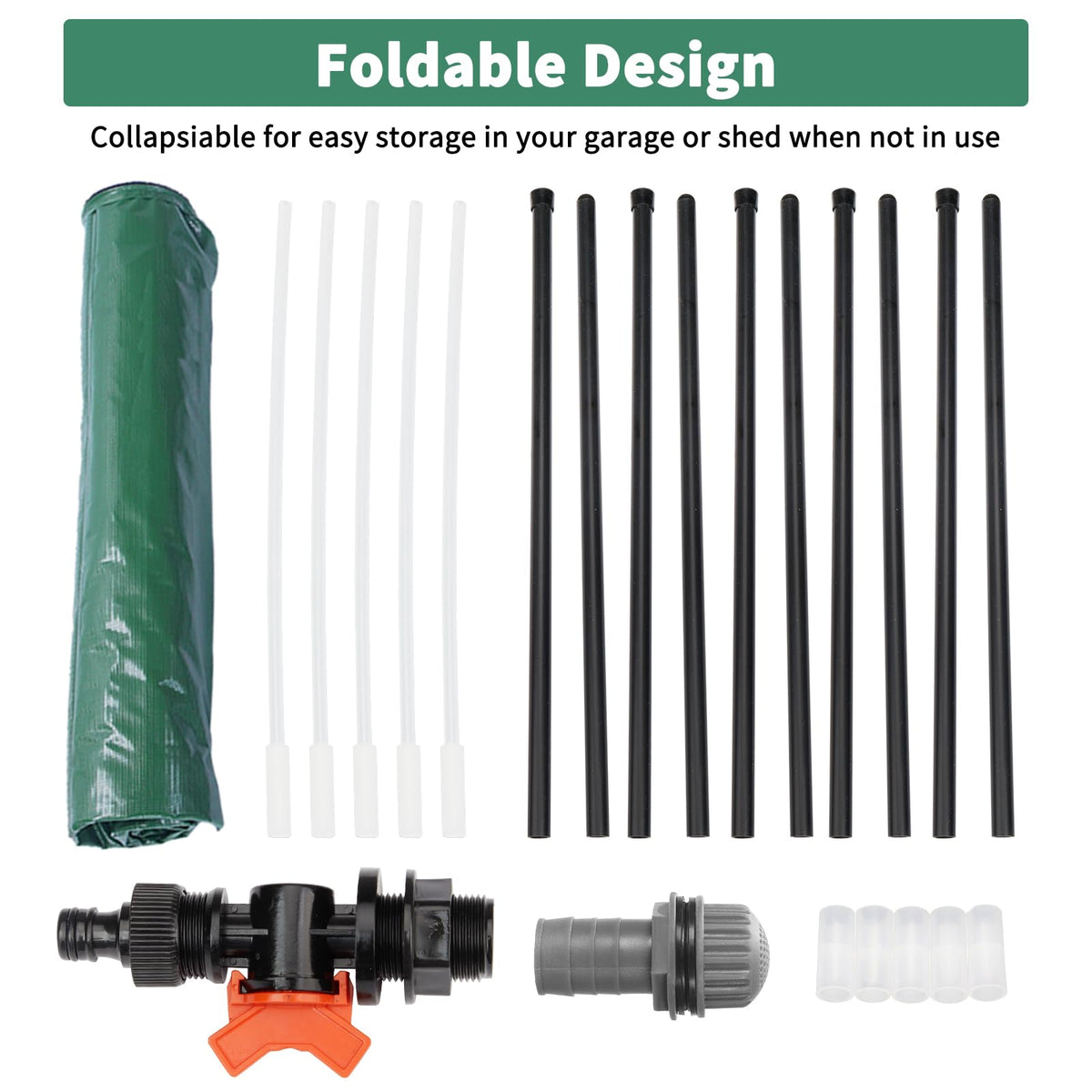 50 Gallon Foldable PVC Rain Barrel with Filter N106
