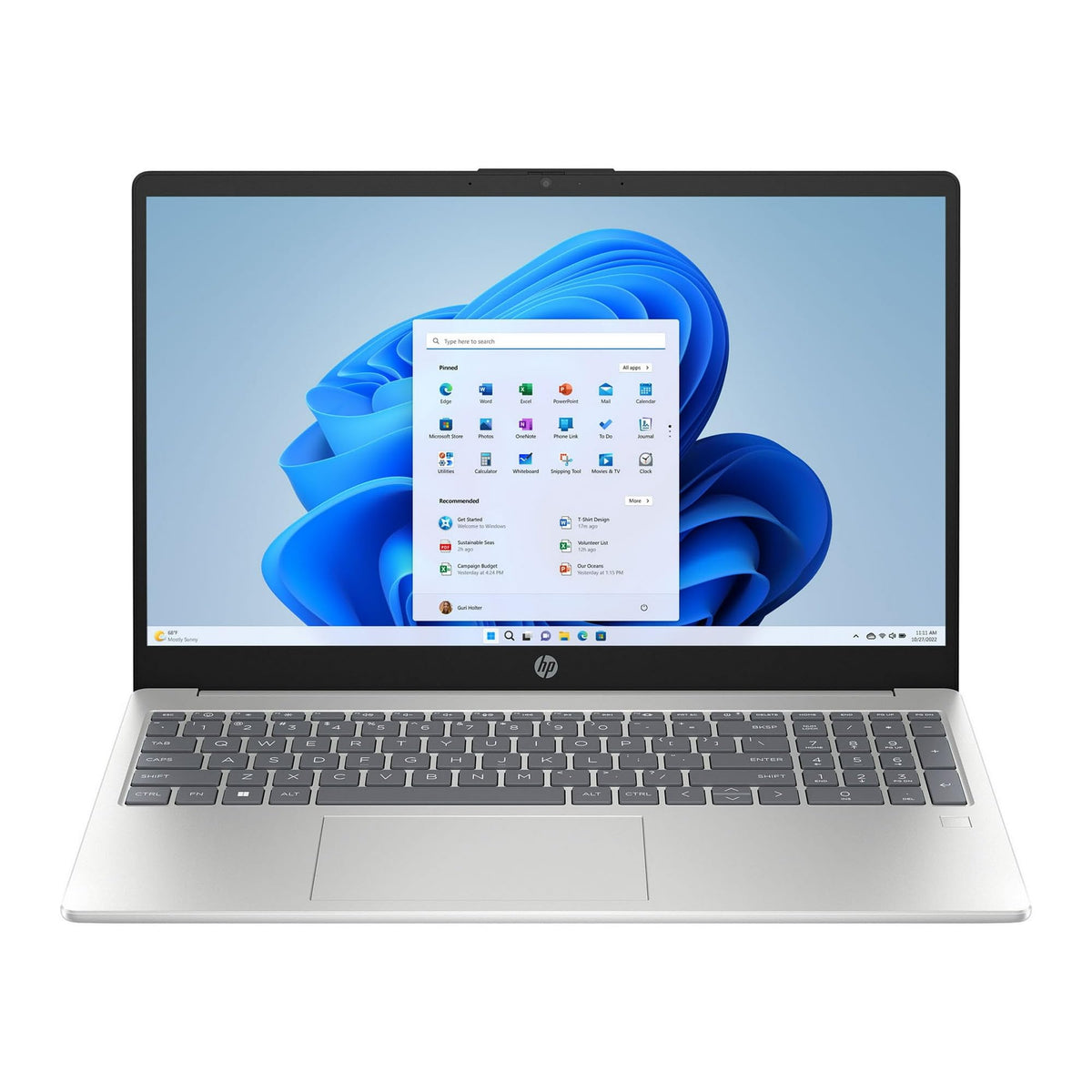 15.6 inch FHD Laptop Intel Core i3-N305 8GB RAM 256GB SSD Silver Y573247