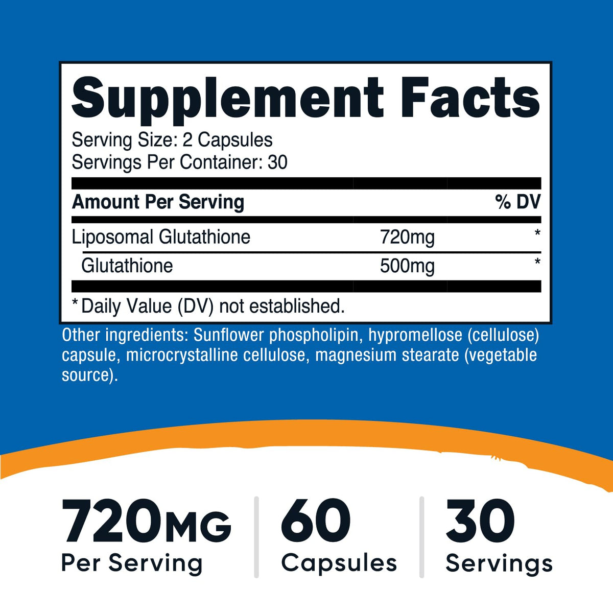 Liposomal Glutathione Supplement 60 Capsules J8621