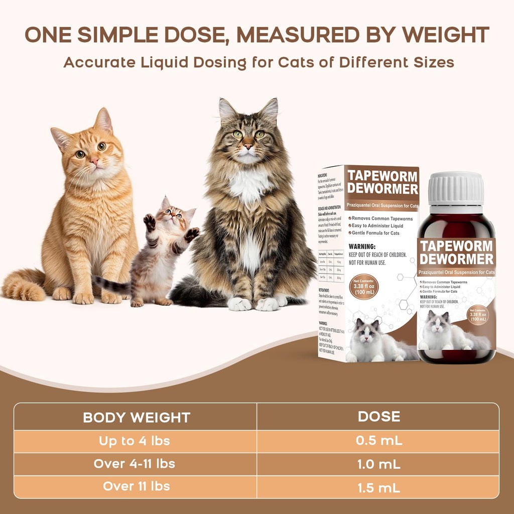 Liquid Cat Tapeworm Dewormer X2617