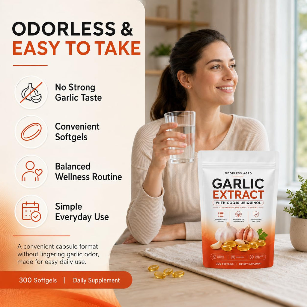 7500mg Odorless Aged Garlic Extract Softgels D1316