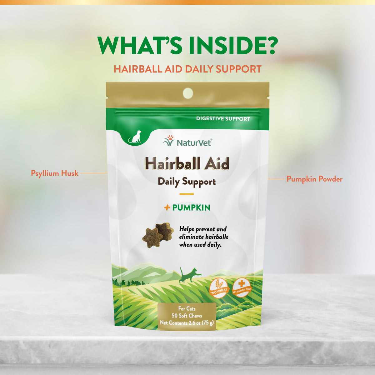 Hairball Remedy Digestive Aid Supplement 50 Soft Chews C35080