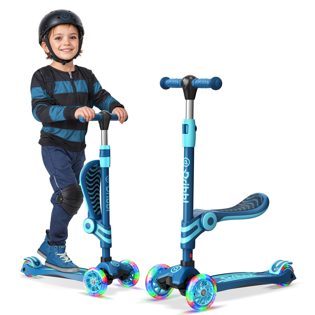 Blue 3 Wheel Scooter with Seat for Kids F3290