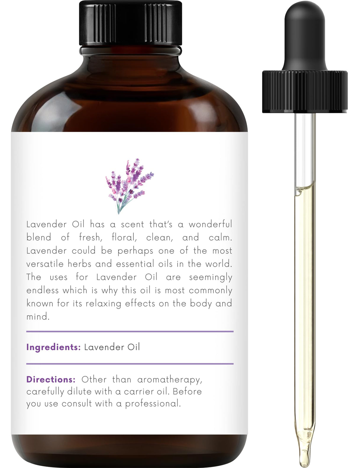 100% Pure & Natural Orange, Lavender, Peppermint Essential Oil Blend 4 Fl. Oz P80471