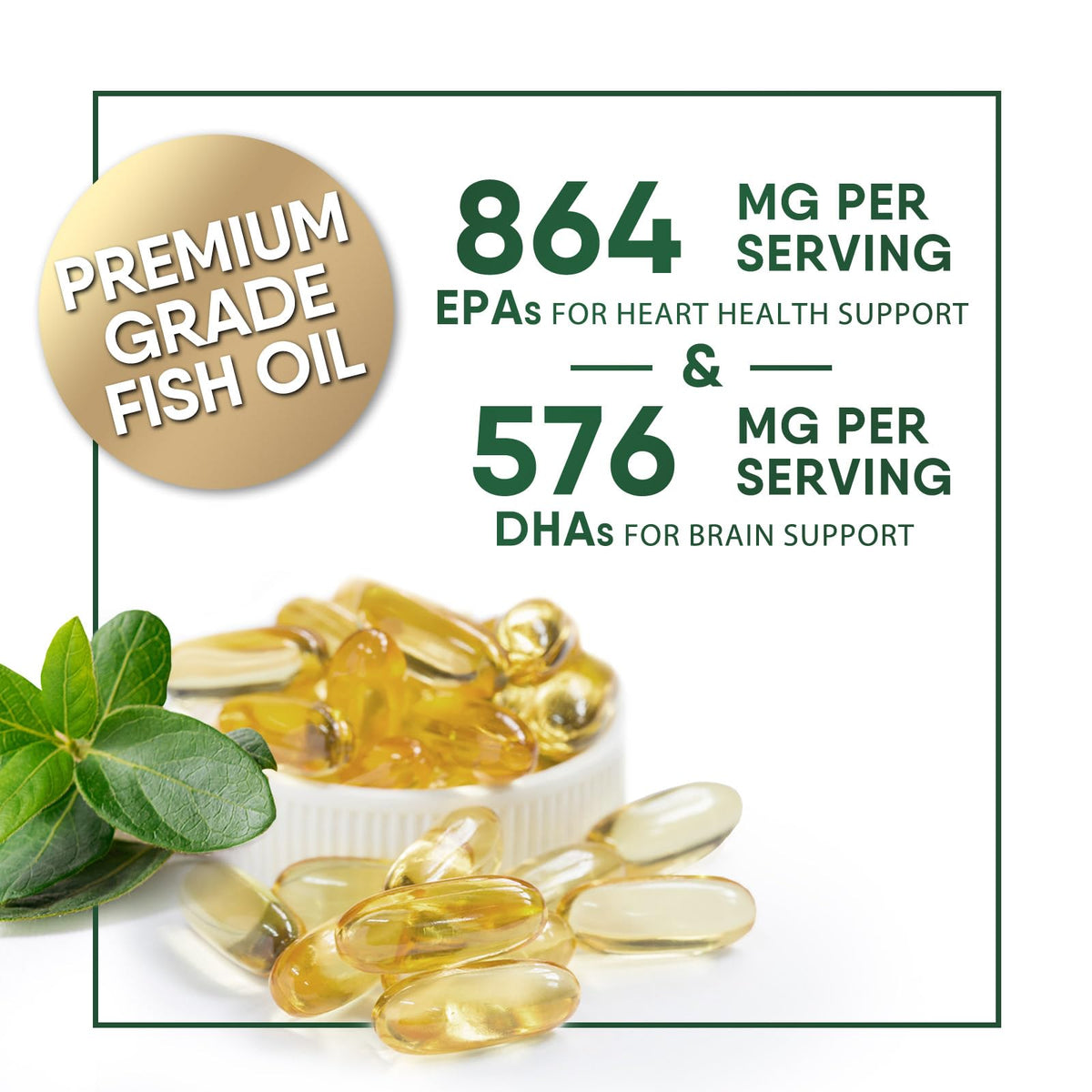 Omega 3 Fish Oil 2400mg 120 Softgels Q356249