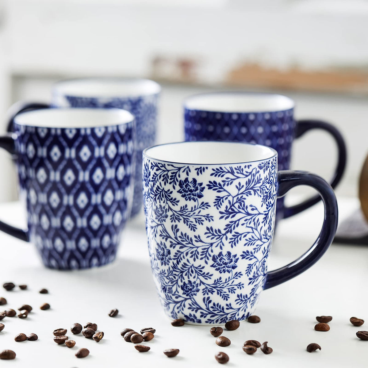 Ceramic Coffee Mugs Set 16 oz + Dinnerware Sets 12-Pieces U82591