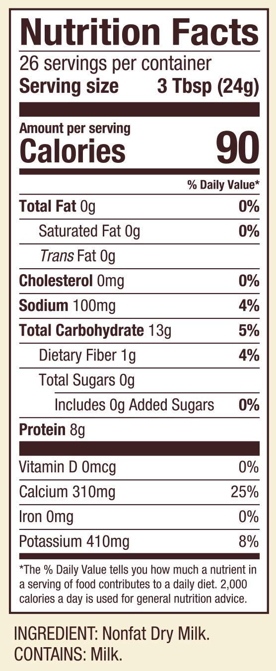 Nonfat Dry Milk Powder, 22oz U78426