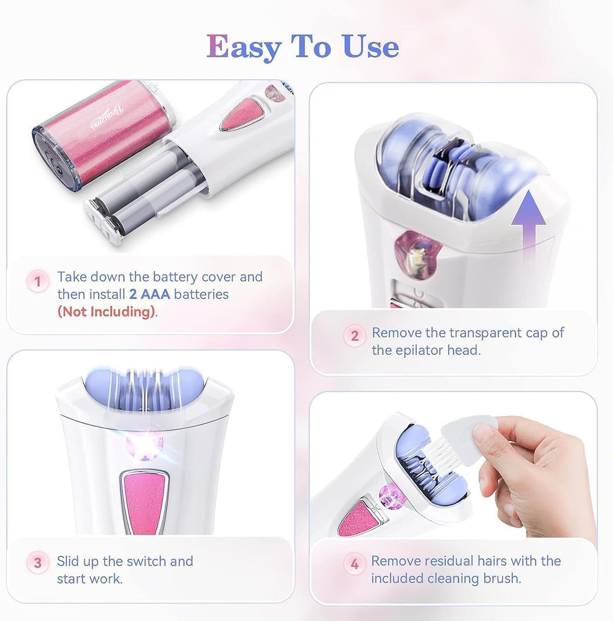 Portable Electric Mini Epilator with 9-Tweezers A888