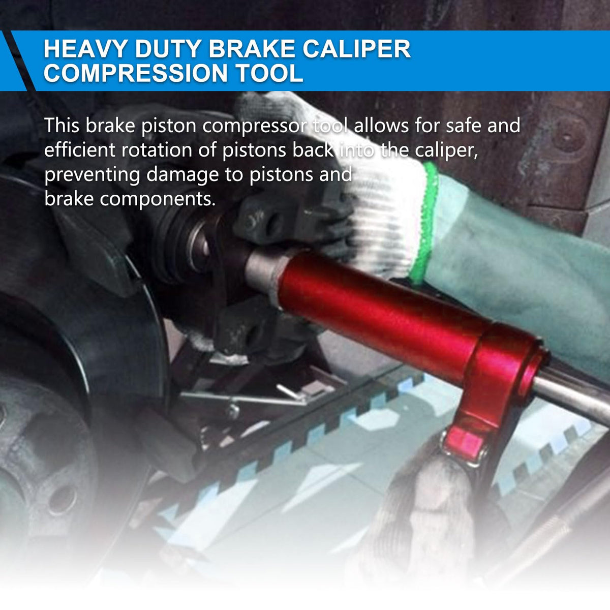 28-Piece Heavy Duty Pneumatic Brake Caliper Compression Tool Set with 23 Adapters V735