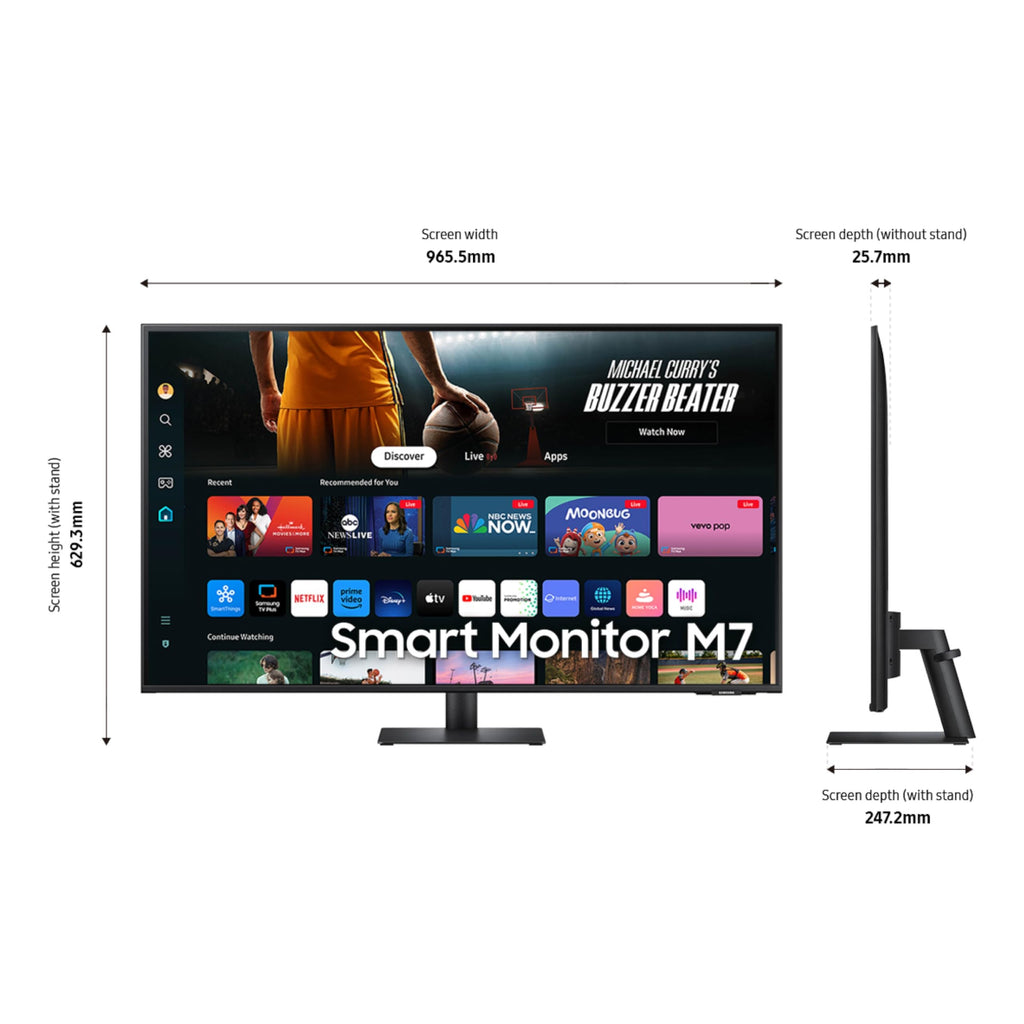 43-Inch 4K UHD Smart Monitor with Speakers Q597