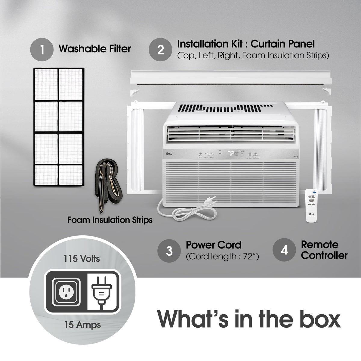 8000 BTU White Window Air Conditioner G5469