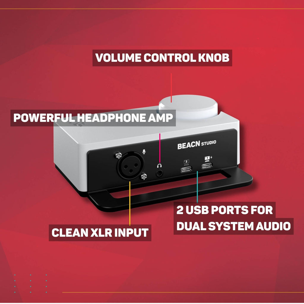 White USB XLR Audio Interface J472