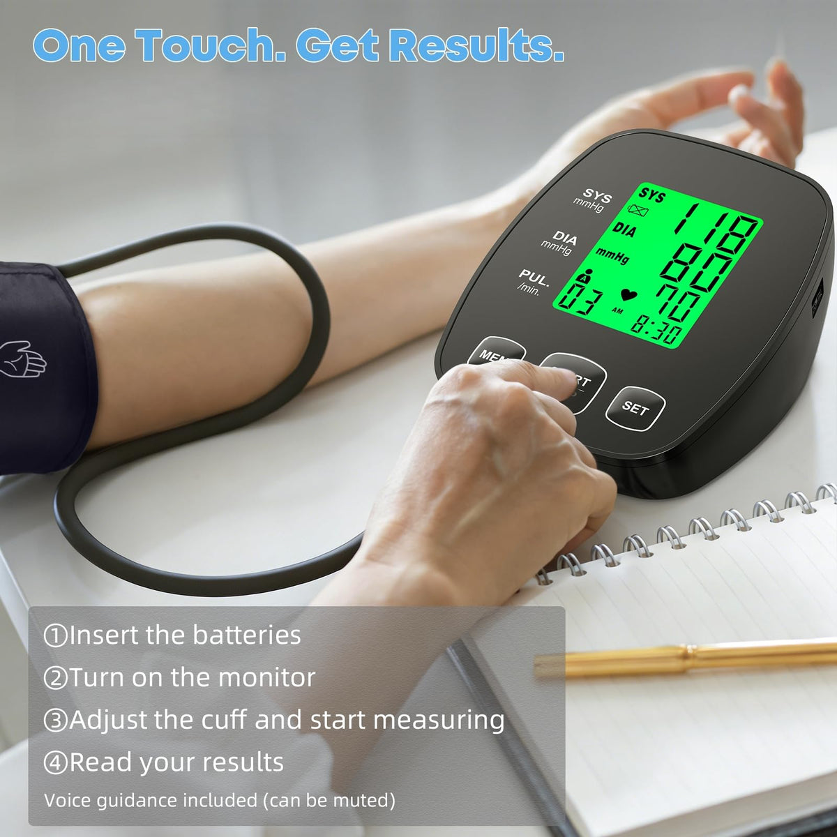 Blood Pressure Monitor with 2 Size Cuffs W134766