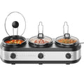 Triple Slow Cooker with 2.5 Qt Ceramic Crocks M77909