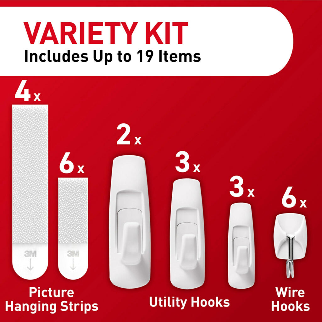 Picture Hanging Strips, Wire Hooks and Utility Hooks Kit W633