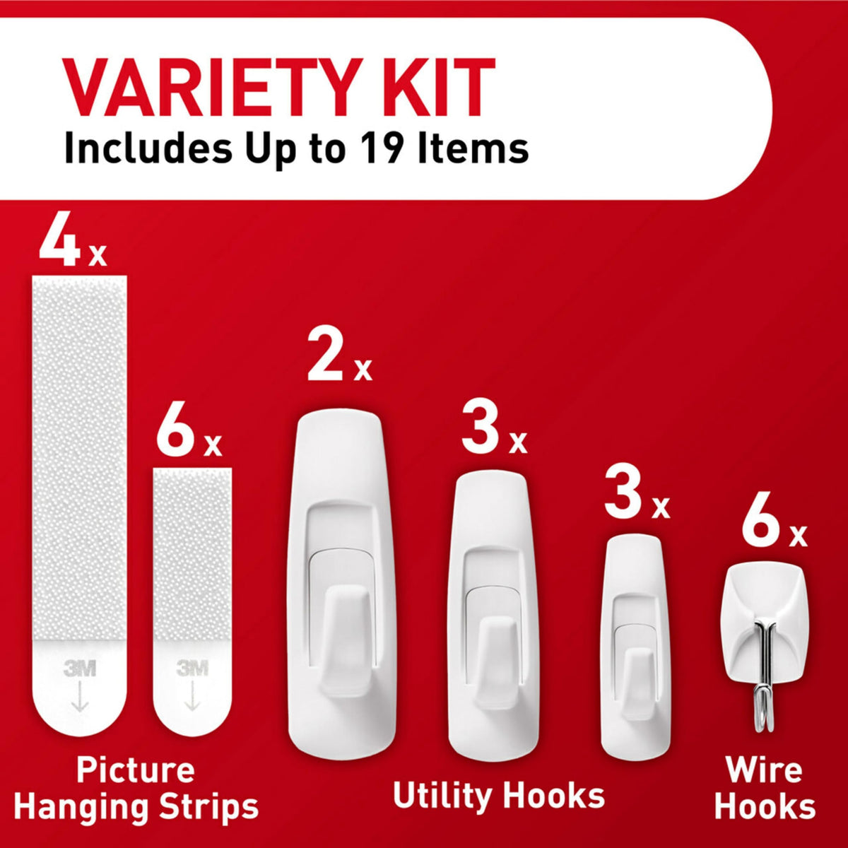 Picture Hanging Strips, Wire Hooks and Utility Hooks Kit W633