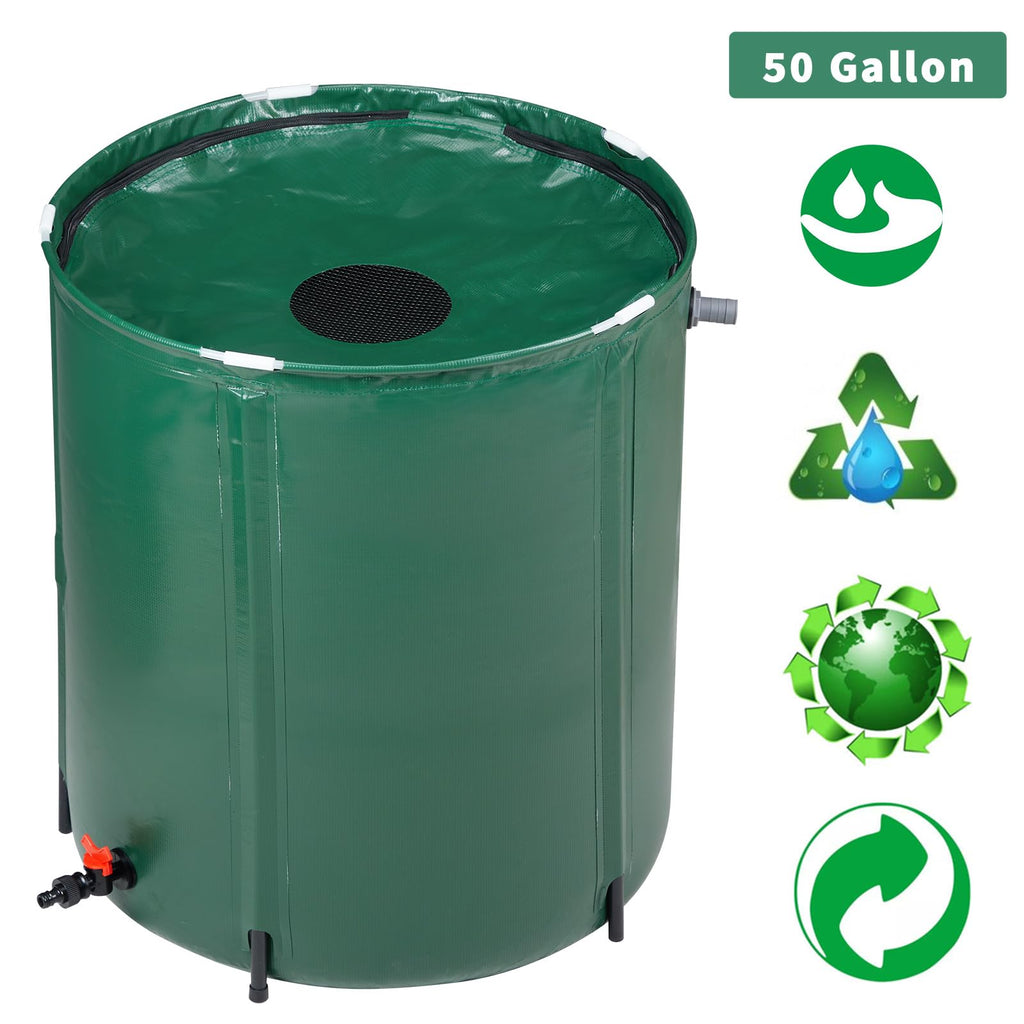 50 Gallon Foldable PVC Rain Barrel with Filter N106