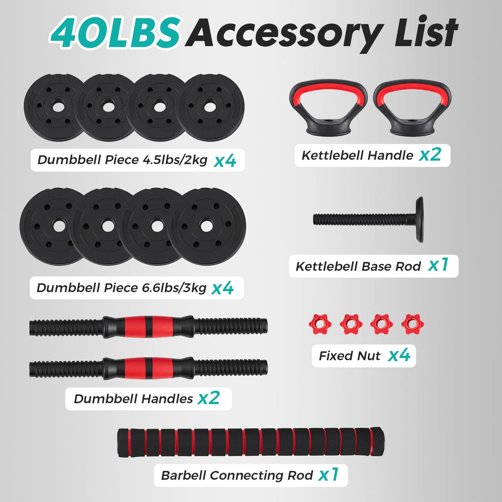 Adjustable Dumbbell Set 20/40/60LBS B1978