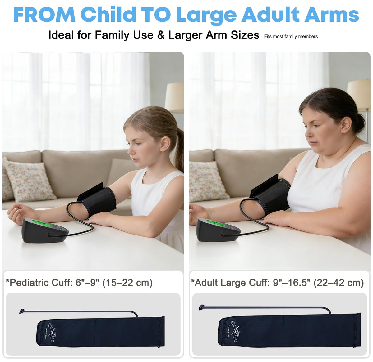 Blood Pressure Monitor with 2 Size Cuffs W134766