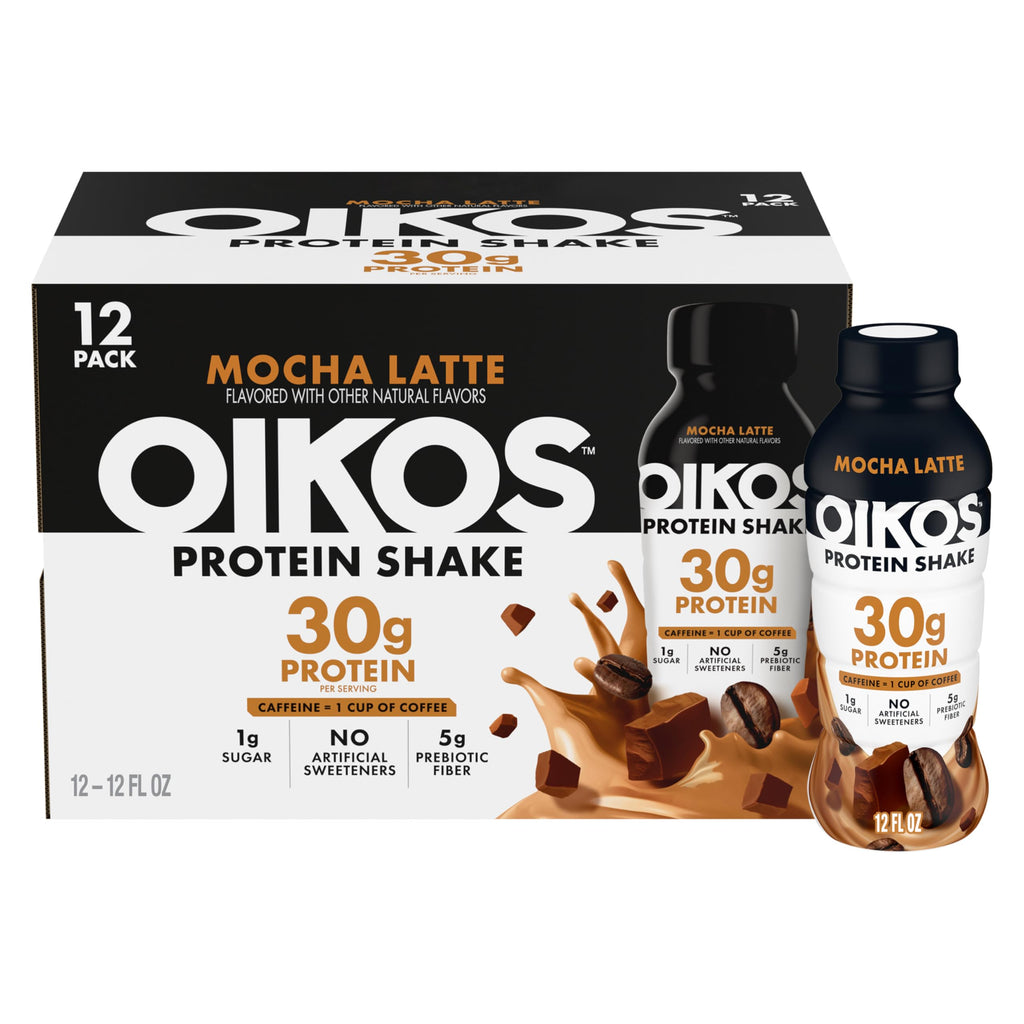 30g Protein Shake, Mocha Latte, 5g Prebiotic Fiber, 12 fl oz Bottle, 12 Count E831818