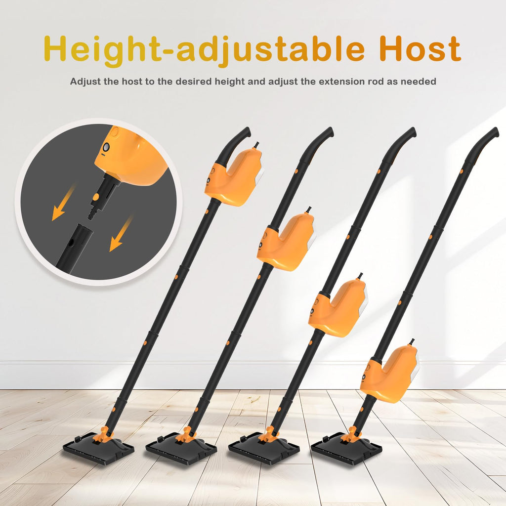 Steam Mop with 23FT Cord, 12OZ Removable Tank V2059