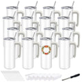 16 Pack 20 oz Stainless Steel Sublimation Tumblers with Straw & Lids Z435