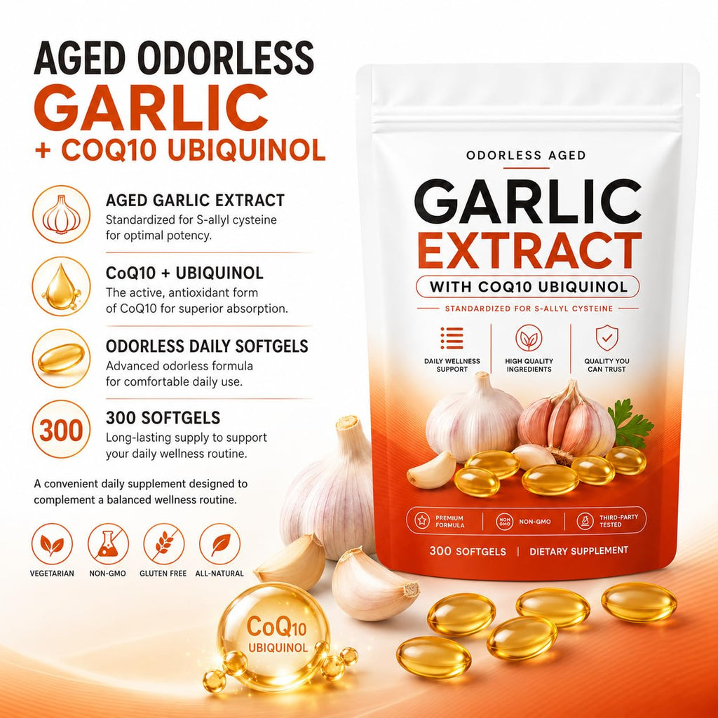 7500mg Odorless Aged Garlic Extract Softgels D1316