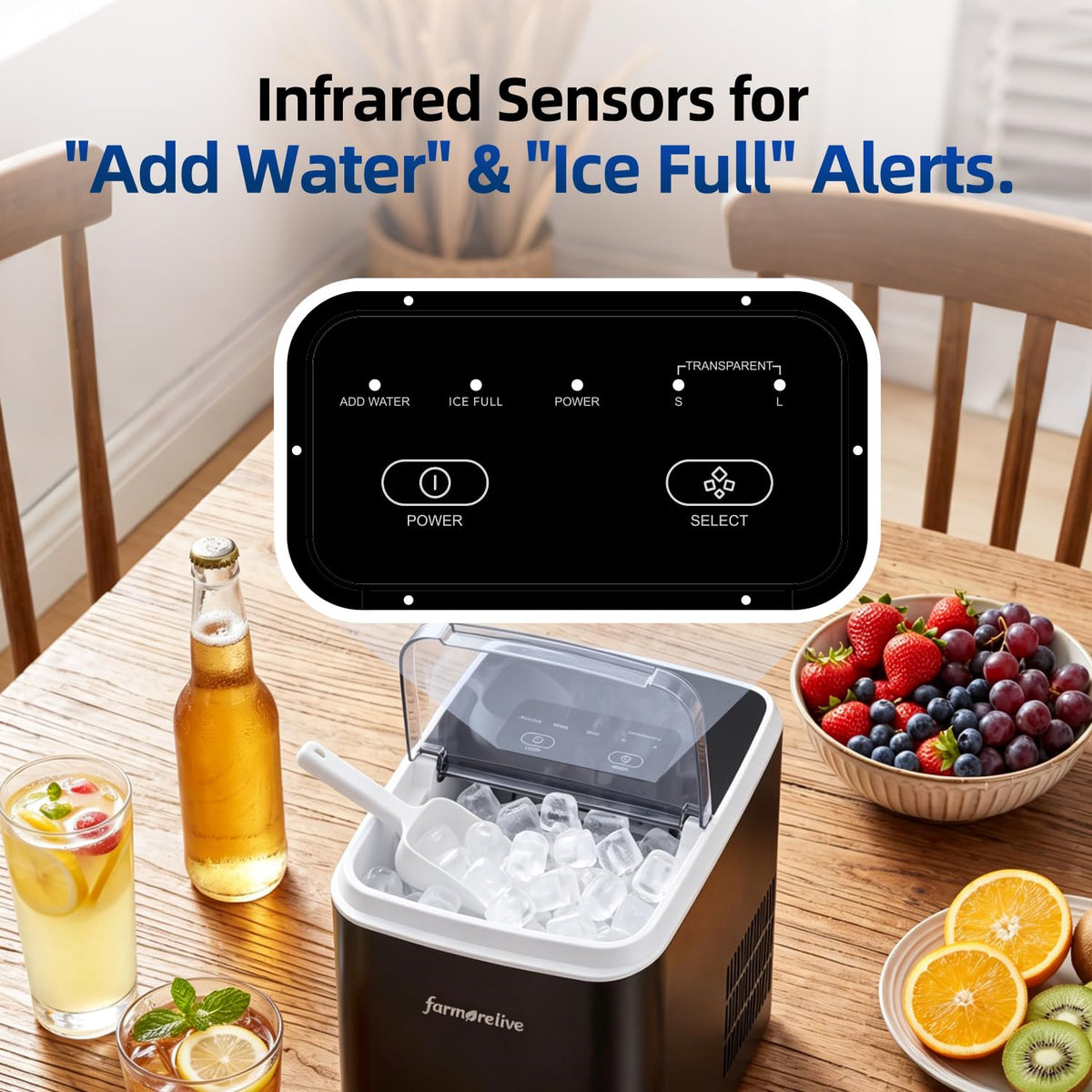Portable Stainless Steel Ice Maker Y818759