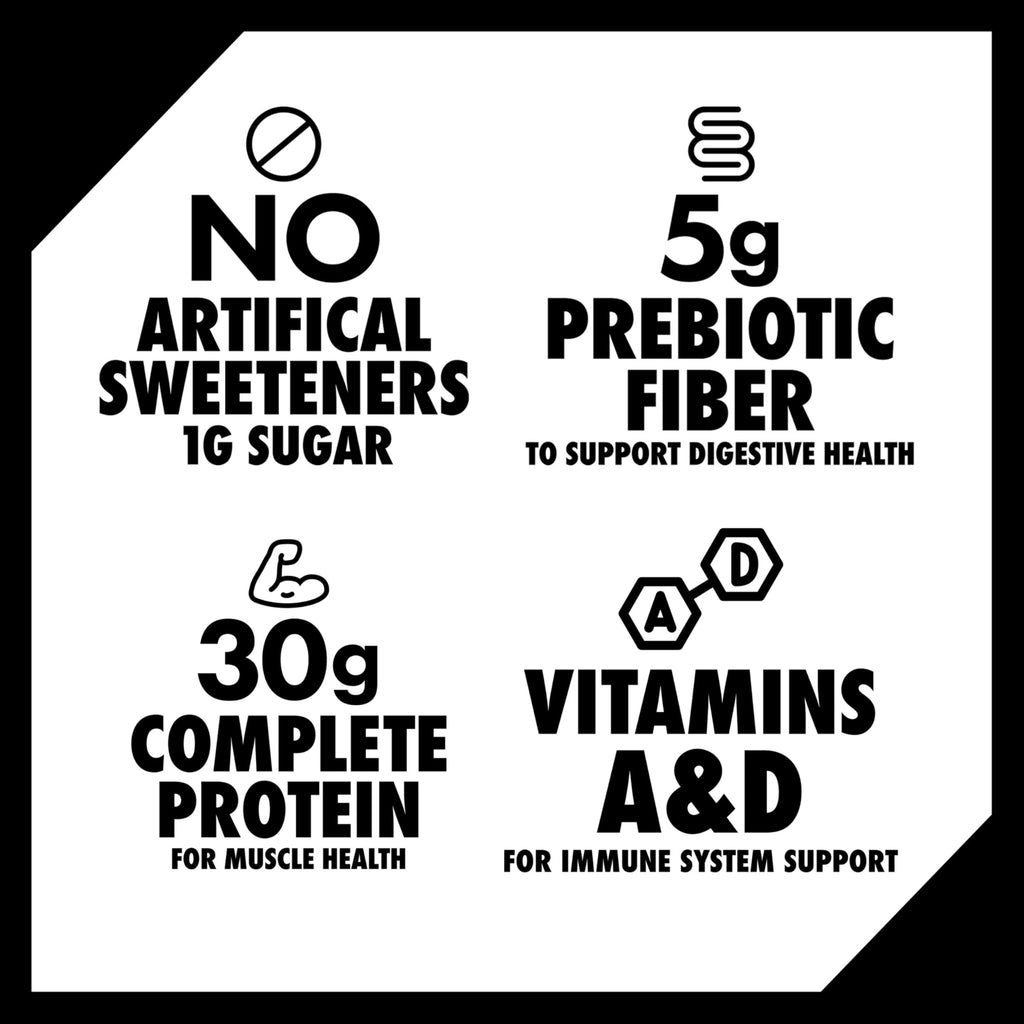 30g Protein Shake, Mocha Latte, 5g Prebiotic Fiber, 12 fl oz Bottle, 12 Count E831818