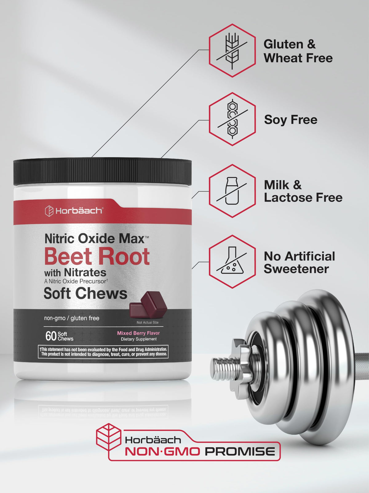 Beet Root Soft Chews 60 Count Mixed Berry Flavor V38553