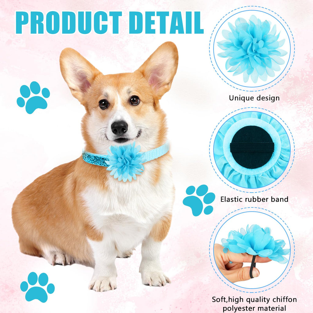 120 Pcs Multicolor Dog Collar Bows Q14650