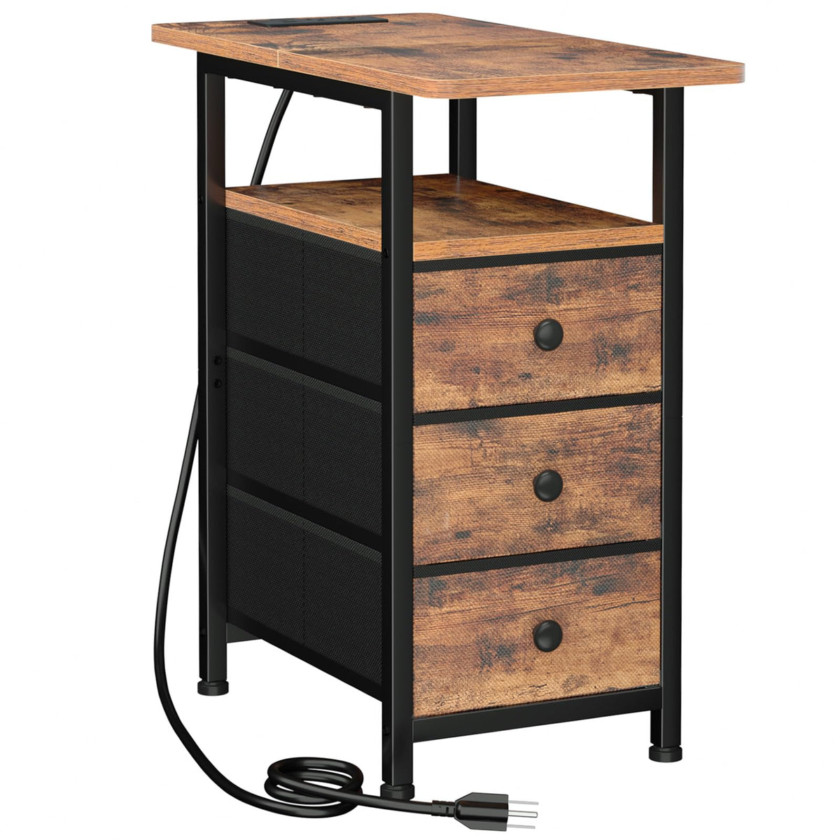 Narrow Side Table with Charging Station N67396