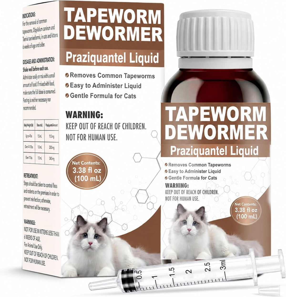Liquid Cat Tapeworm Dewormer X2617