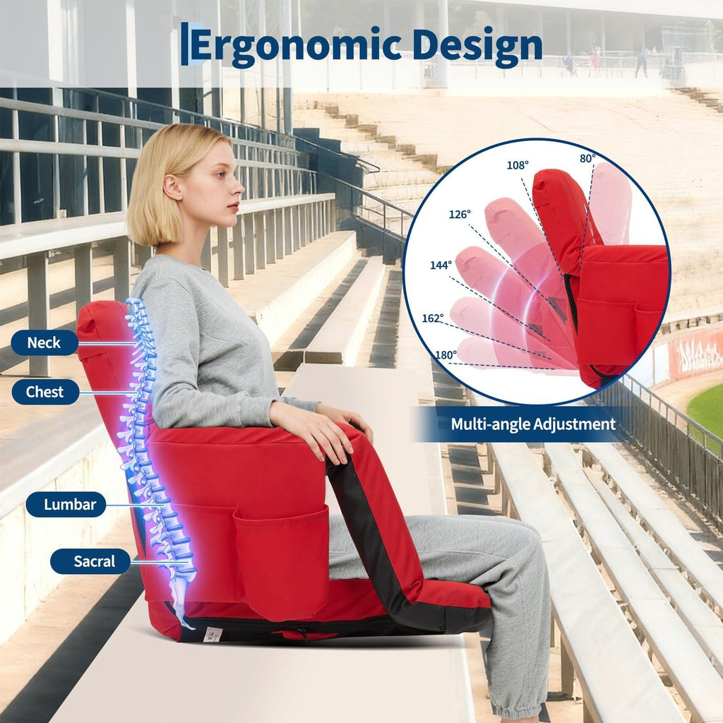2 PCS Portable Folding Stadium Bleacher Chair Y593