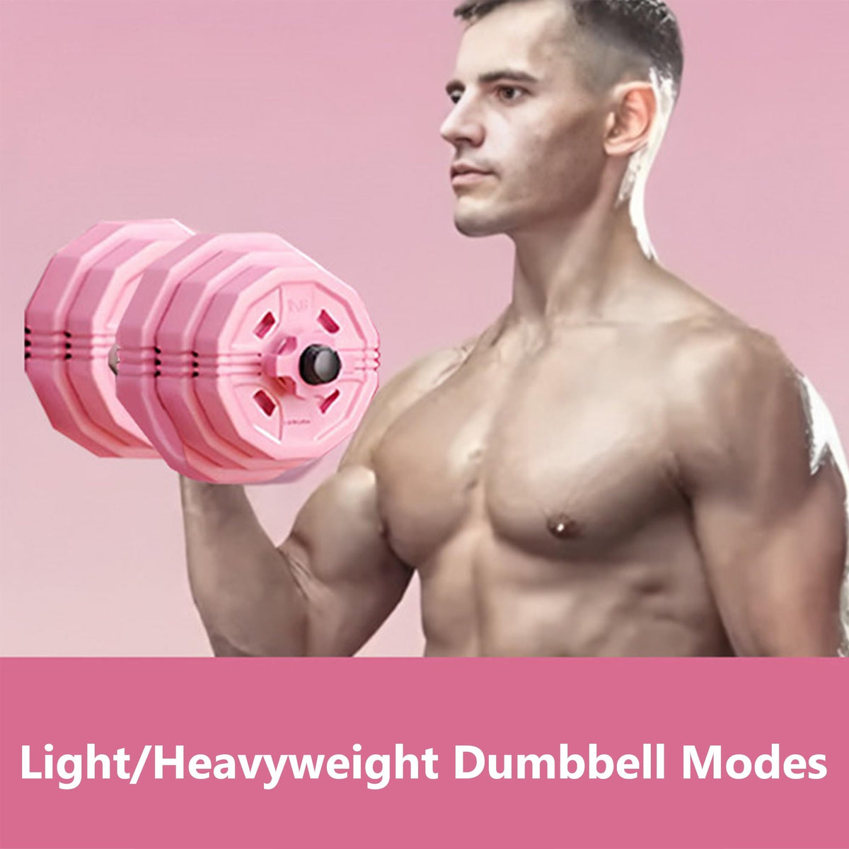 Adjustable Dumbbells Set 2 in 1 Free Weights Dumbbell Barbell Set U797