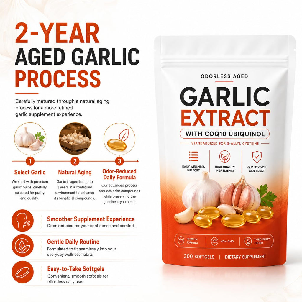 7500mg Odorless Aged Garlic Extract Softgels D1316