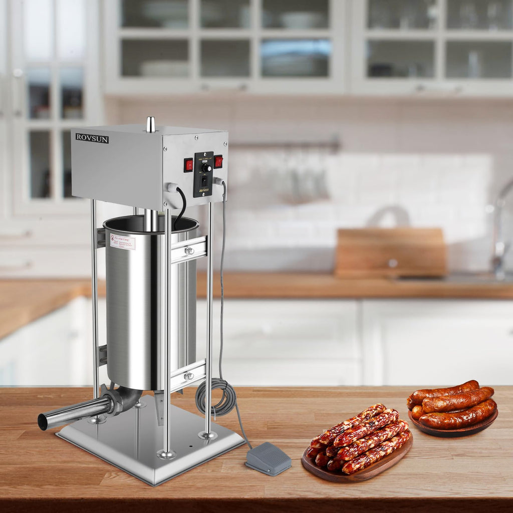 10L Electric Stainless Steel Sausage Stuffer with 5 Stuffing Tubes Z883