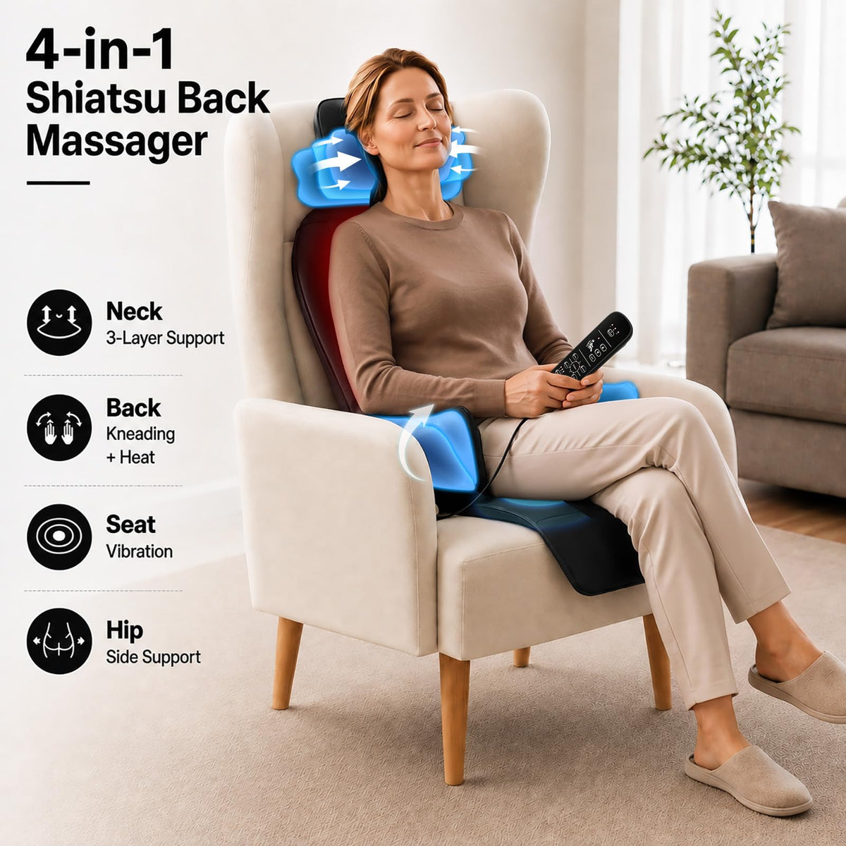 Shiatsu Back Massager with Heat E3683