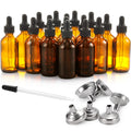2 oz Dark Amber Dropper Bottles with Funnels R92044