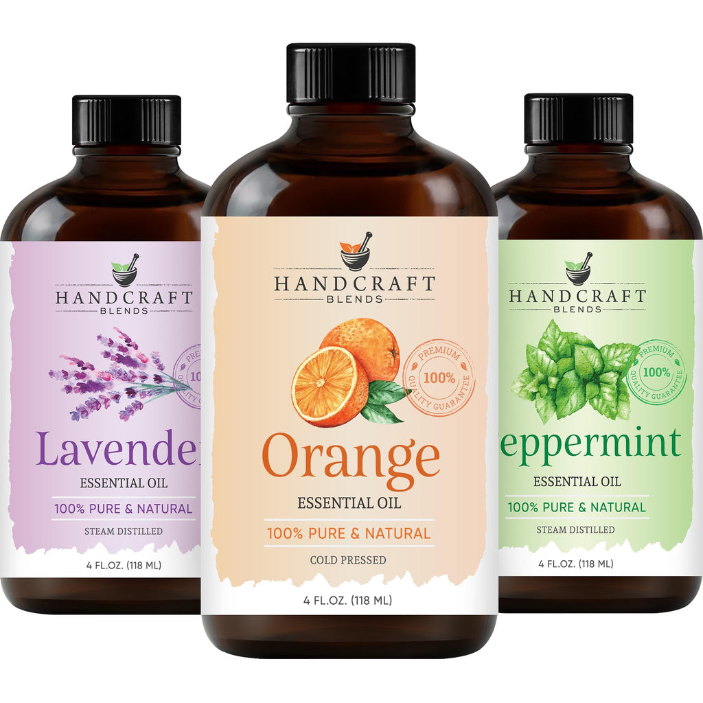 100% Pure & Natural Orange, Lavender, Peppermint Essential Oil Blend 4 Fl. Oz P80471