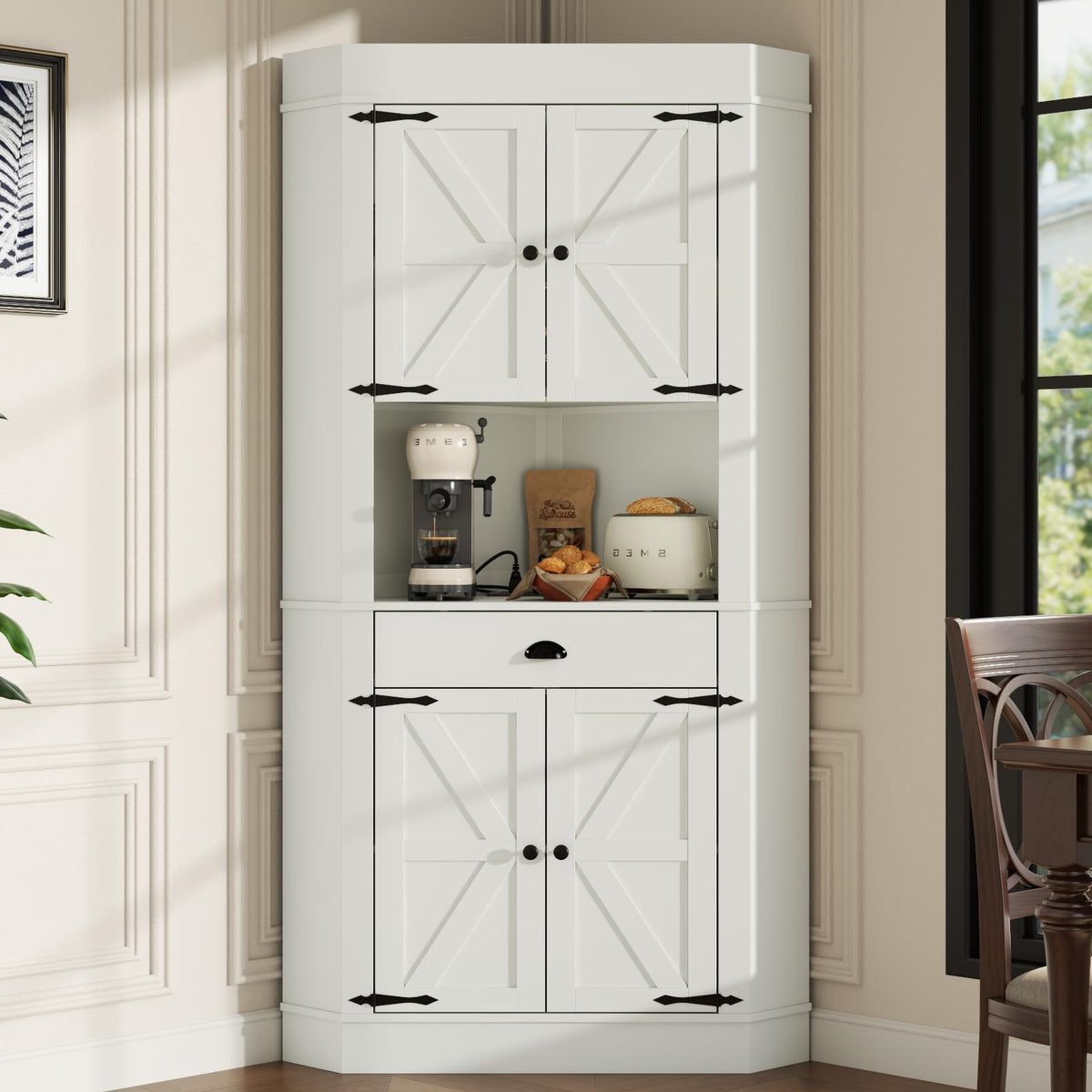 74" Corner Cabinet with Charging Station P20551
