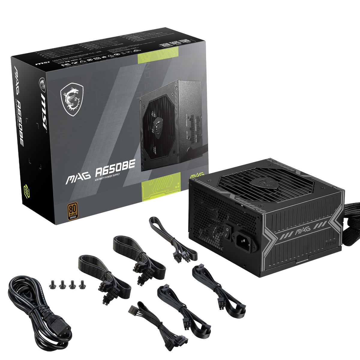 650W Semi-Modular ATX Power Supply 80+ Bronze T588841