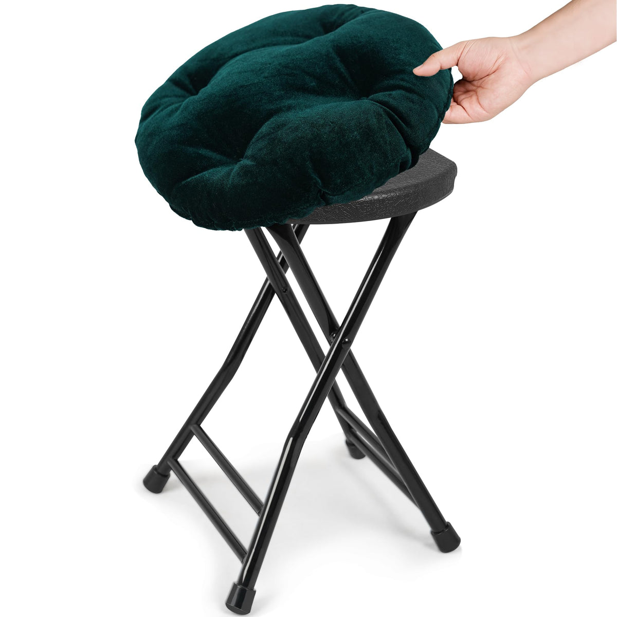 Folding Stool with 2 Pack Seat Cushion M60446